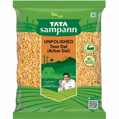 Tata Sampann Yellow Toor/Arhar Dal (Toor Dal) (Split)  (2 kg)